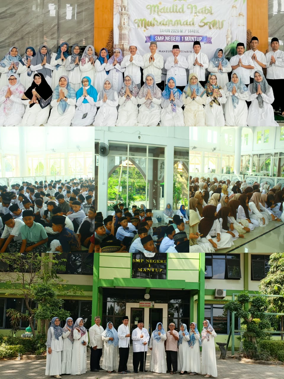 Peringatan Maulud Nabi di SMP Negeri 1 Mantup: Bershalawat, Meneladani Rasulullah, dan Berbagi Kebahagiaan