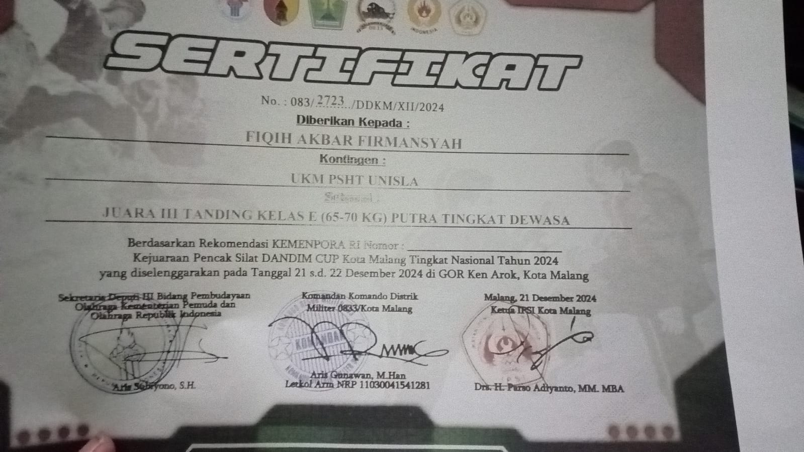 Prestasi Membanggakan Guru SMP Negeri 1 Mantup di Kejuaraan Pencak Silat Tingkat Nasional